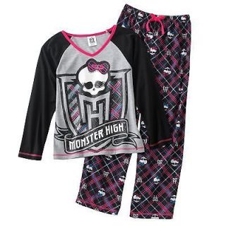 MONSTER HIGH DOLL SKULL CREST 2 piece PAJAMAS SIZE L 10/12