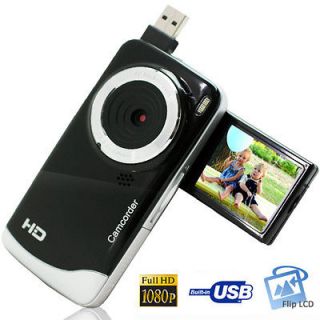   1080p Pocket Digital Video Camera Flip LCD Built in USB TV Out   NEW