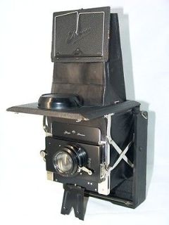 camera Ihagee, Patent Klapp Reflex XENAR 4,5/150 Lens 9x12 Germany old 
