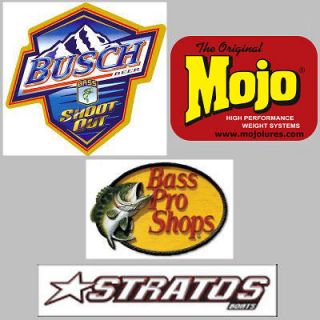 FISHING DECALS STICKERS MOJO PRO SHOP BUSCH STRATOS