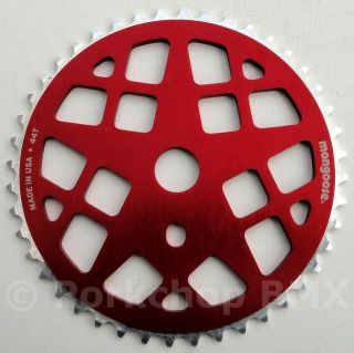 Mongoose® Motomag BMX bicycle chainwheel 44T *MADE IN USA* RED 