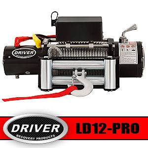 12,000 lb 12 volt Electric Self Recovery Winch 12v Wired Remote 12000 