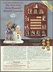 Print Ad   Berta Hummel Monthly Calendar Figurines 2003 magazine 