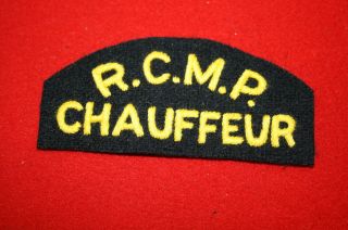 OBSOLETE ROYAL CANADIAN MOUNTED POLICE CHAUFFER BADGE RCMP