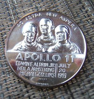 HISTORIC1969 Apollo 11 Historical Art 3 D Medal Uncirculated Super 