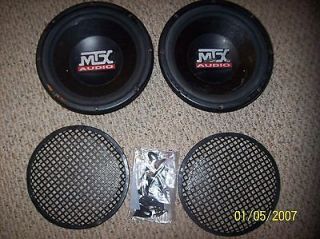 MTX Thunder 4000 Series T4104 10 Subwoofers w/ Grills & Hardware 
