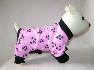 Pink Multipaw S 12L Dog PJS 4 legged Flannel pet Pajamas Puppy 