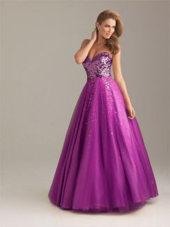 Night Moves 6499 Prom Dress / Pageant Dresses / Gowns / Purple Size 6 