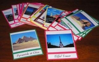 WORLD MONUMENTS Continents LANDMARKS CARDS Montessori Materials 