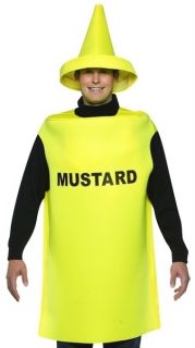 Funny Adult Mustard Bottle Couples Halloween Costume