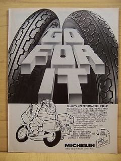 Original 1982 Michelin Motorcycle Tires magazine ad