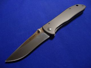 CRKT 6450S DRIFTER STAINLESS PLAIN EDGE POCKET KNIFE NEW