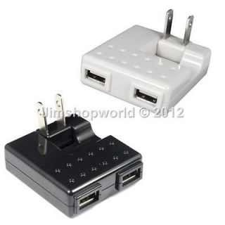 new dual 2 port usb wall ac charger adapter for