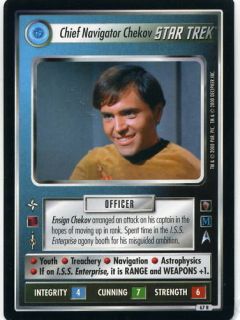 Star Trek CCG Mirror Mirror; Chief Navigator Chekov.