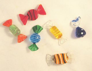 Vintage Murano Art Glass Candy Lollies Sweets Candies Ornaments 