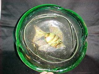 Italian glass bowl Barbini Ventian Murano Big Fish