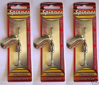 SDD52 3 X 13 g Fishing Lures Spinner Muskie Pike Bass Trout Perch 