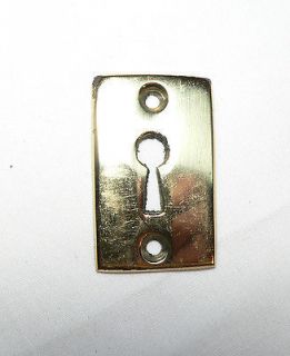   Brass RECTANGULAR TRUNK ESCUTCHEON Furniture Keyhole Hardware # 139