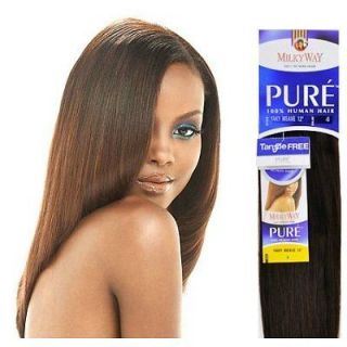 MILKYWAY Pure 100% Human Hair Weave / Human Hair Extension (Straight)