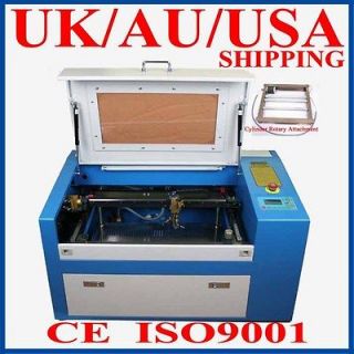 CO2 LASER ENGRAVING MACHINE CUTTING ENGRAVER WITH CYLINDER ROTARY 
