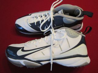 Nike Air Speed Nubby Mens Size 12.5 Turf Football Cleats White/Navy