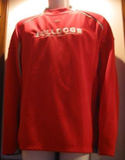 Mens Nike Bulldogs Football Sweater Red Gray White Sewn large