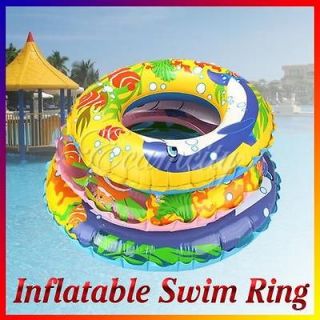 1x Inflatable Kid Swim Ring Tube Tire Waist Pool Float Dolphin 60 80CM 
