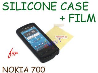   Soft Back Cover Case +Screen Protector for Nokia 700 Zeta JTSF379