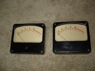 Vintage audio meters with lighted dial Tripplett model 450 type B 