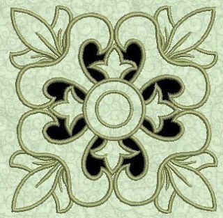 Exotic Floral Cutwork #2 Machine Embroidery Design CD 4x4 for Brother 