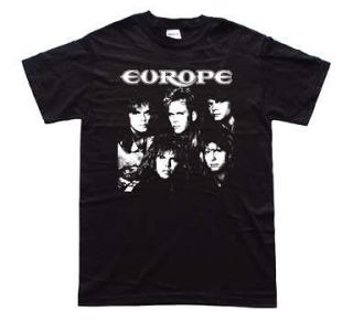 Europe t shirt vintage style band tour short/long sleeve Tall mens 