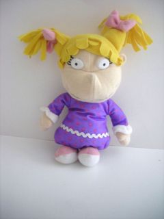 HTF 1998 Mattel Angelica BEAN Bag Plush Stuffed LOVEY Toy PURPLE Dress 