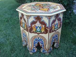 Moroccan Handpainted Coffee Table Accent End Import