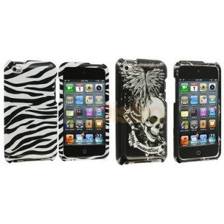   Zebra+Skull Print Case Cover Accessories For iPod Touch 4th Gen 4G 4