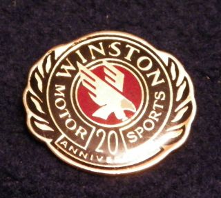 Vintage 1991 Winston Motor Sports 20th Anniversary Tie Tack Hat Lapel 