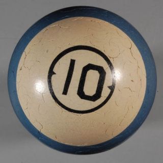 Vintage/Antiqu​e 2 1/4 Brunswick Ivorylene Dart Ten Ball