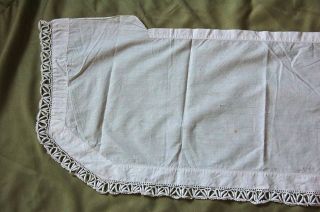LOT of 2 Vintage Handmade Piano Scarves Dresser Scarfs White Lace Bed 