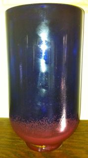   Mid Century Scandanavian Art Glass Annette Krahner Skruf Purple Vase