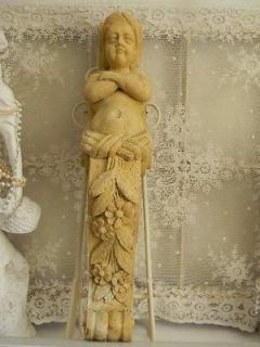 The Best Old Chippy Shabby Concrete Architectural Putti Statue Corbel 