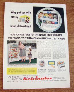 1941 Antique Kelvinator Moist Master Refrigerator Ad