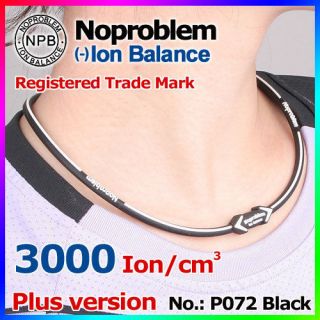 NOPROBLEM ION BALANCE Titanium Band Power Necklace P072