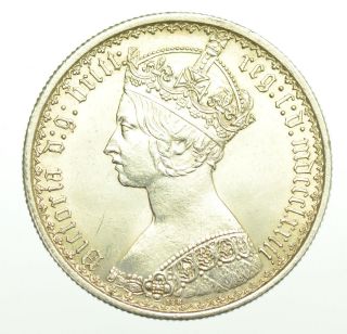1873 FLORIN BRITISH SILVER COIN FROM VICTORIA UNC DIE 188