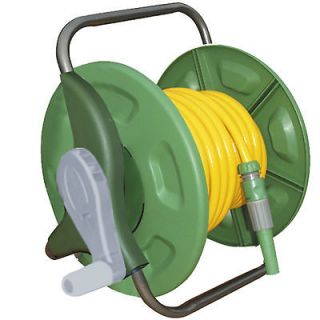 15M WALL MOUNTED GARDEN HOSE REEL & PIPE SET WITH SPRAY NOZZLE 15 