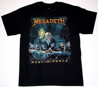 MEGADETH RUST IN PEACE90 DAVE MUSTAINE METALLICA ANTHRAX NEW BLACK T 