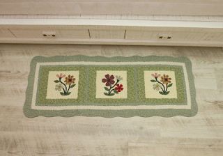   Flower Floor Long Mat, Kitchen Mat , Bath Mat, / New / 