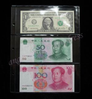   Pockets Money Bill Note Currency Holder PVC Collection 180x80mm