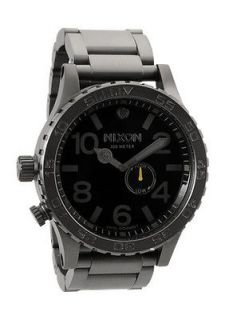 Nixon 51 30 Tide All Gunmetal Black Watch BNIB MSRP $500