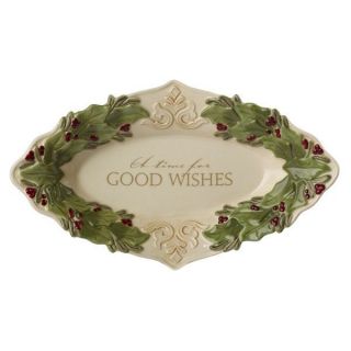  Road Xmas Holiday Winter Holly & Berry Nut Candy Pickle Serving Dish