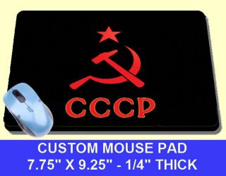 CCCP HAMMER SICKLE USSR old Russia flag mousepad mouse pad mat vintage 