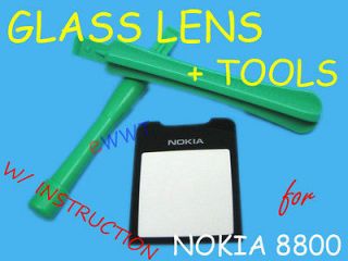   Black LCD Screen Front Cover Glass Lens +Tool for Nokia 8800 JSGS007